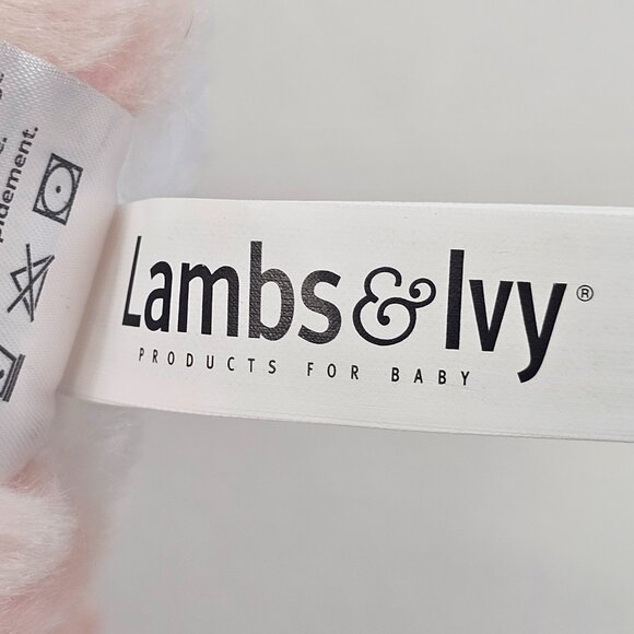 Lamb & Ivy Baby Fox Renard Plush Peachy Pink Embroidery Eyes Stuffed Animal Toy - Picture 11 of 13